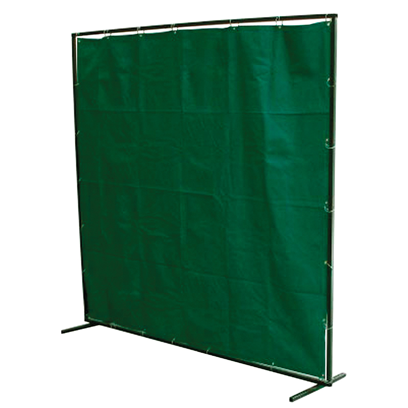 Parweld Green Welding Curtain on Steel Frame