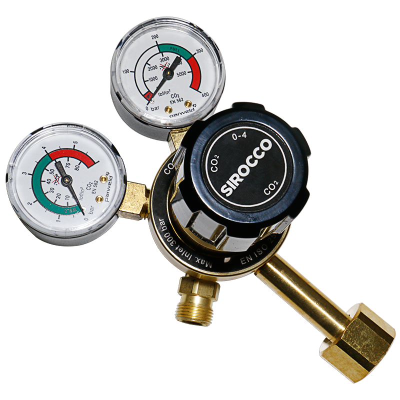 Sirocco Single Stage 2 Gauge CO2 Gas Regulator